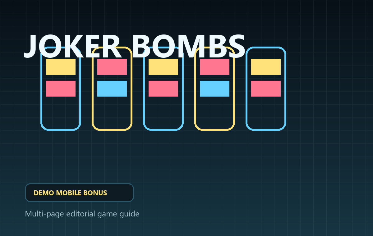 Joker Bombs game cover for demo mode, mobile play and bonus access